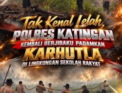 Tak Kenal Lelah, Polres Katingan Kembali Berjibaku Padamkan Karhutla di Lingkungan Sekolah Rakyat