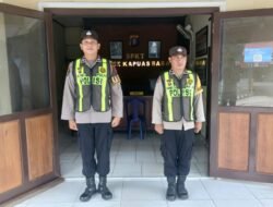 Perketat Keamanan Wilayah, Personel Polsek Kapuas Barat Laksanakan Siaga Jaga Mako