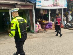 Patroli Pamapta Polres Gunung Mas Sasar Pasar, SPBU hingga Bank di Kuala Kurun