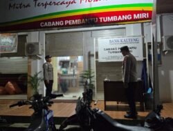 Jamin Keamanan Malam Hari, Personel Polsek Kahut Intensifkan Patroli Objek Vital dan Pemukiman di Tumbang Miri