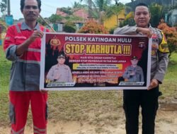Polsek Katingan Hulu sosialisasi Stop Karhutla.