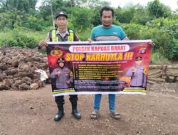 Cegah Kebakaran dari Hulu, Polsek Kapuas Barat Ajak Warga Mandomai Buka Lahan Tanpa Bakar