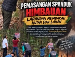 *Satresnarkoba Polres Bartim Sasar Titik Rawan, 100 Poster Stop Karhutla Dipasang*