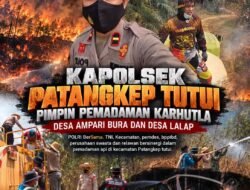 *Satu Titik Hotspot Terpantau di Ampari Bura, Polsek Patangkep Tutui Bergerak Padamkan Karhutla*