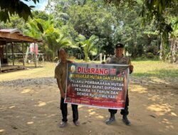 *Polsek Awang Tegaskan Larangan Membakar Hutan dan Lahan, Warga Diajak Jadi Garda Terdepan Cegah Karhutla*
