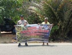 *Polsek Patangkep Tutui Tegaskan Larangan Membakar Lahan, Warga Pulau Padang Diajak Cegah Karhutla*