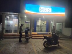 Satlantas Polres Bartim Patroli Malam di Bank BRI Unit Sabarang