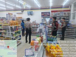 Patroli Malam Satlantas Polres Bartim Sasar Depan Alfamart Mungkur Kandangan