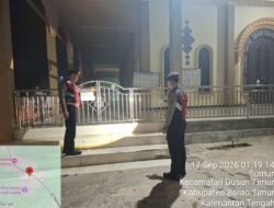 Patroli Jawara Presisi Pantau Keamanan Masjid Jabal Nur di Tamiang Layang