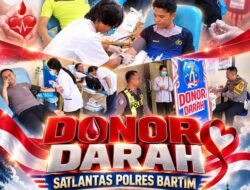 *SEMARAK HARI LALU LINTAS BHAYANGKARA KE-71, SATLANTAS POLRES BARTIM DONORKAN DARAH UNTUK KEMANUSIAAN