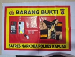 Dini Hari, Satresnarkoba Polres Kapuas Amankan 3 Paket Sabu di Selat Hilir