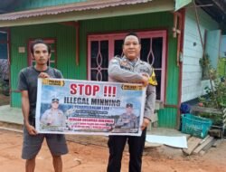 Upaya pencegahan Penambangan Emas Tanpa Ijin (PETI) di Kecamatan Katingan Hulu dan Bukit Raya, Bhabinkamtibmas sosialisasi kepada masyarakat.