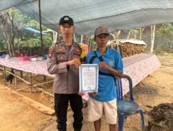 *Polsek Awang Perkuat Pencegahan Karhutla, Warga Desa Ditegaskan Stop Membakar Hutan dan Lahan*