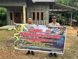 *POLSEK PATANGKEP TUTUI TEGAS CEGAH KARHUTLA, WARGA BENTOT DIINGATKAN BAHAYA MEMBAKAR LAHAN*