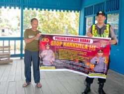 Cegah Kebakaran Hutan dan Lahan, Polsek Kapuas Barat Gencarkan Patroli dan Imbauan di Desa Saka Mangkahai