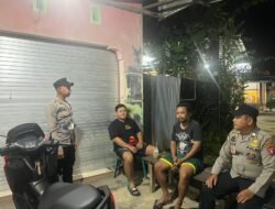 Program Cooling System, Personel Polsek Tewah Sapa Warga Secara Humanis Malam Hari