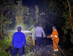 Malam Hari Tak Jadi Halangan, Tim Gabungan Tuntaskan Pemadaman Karhutla di Dadahup