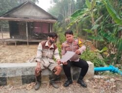 *Cegah Karhutla, Polsek Patangkep Tutui Sebarkan Maklumat Kapolda Kalteng hingga ke Masyarakat**