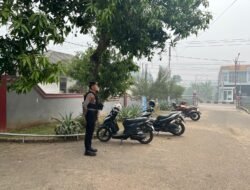 *POLISI PERKETAT PENGAWASAN, AREA PARKIR MOBIL KAS BANK KALTENG DIPASTIKAN AMAN*