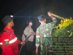 Malam Hari Tak Menghalangi, Tim Gabungan Padamkan Karhutla di Tambun Raya