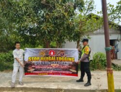 SOSIALISASI PENEBANGAN HUTAN SECARA LIAR (ILEGAL LOGING) OLEH PERSONIL POLSEK PULAU PETAK