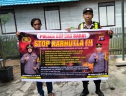 Cegah Ancaman Kabut Asap, Polsek Kapuas Barat Ajak Warga Mandomai Buka Lahan Tanpa Bakar