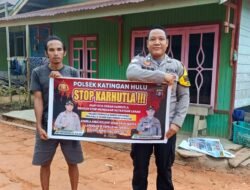 Polsek Katingan Hulu sosialisasi Stop Karhutla.
