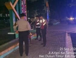 Patroli Perintis Presisi Satsamapta Polres Bartim Sasar Taman RTH dan Fasilitas Olahraga
