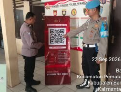 *Perkuat Pengawasan Internal, Polsek Pematang Karau Pasang Barcode Pengaduan WBS Polri**