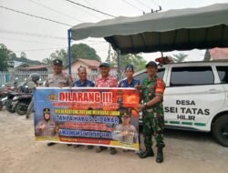DALAM UPAYA PENCEGAHAN KEBAKARAN HUTAN DAN LAHAN, PERSONEL POLSEK PULAU PETAK SOSIALISASIKAN SANKSI PIDANA PELAKU KARHUTLA KE MASYARAKAT KECAMATAN PULAU PETAK
