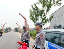 Antisipasi Lakalantas, Satlantas Polres Kapuas Pantau Arus Lalu Lintas Lingkar Luar Kota