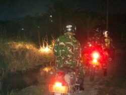 Pastikan Titik Hotspot Padam, Koramil 03/Tebas Rutin Laksanakan Patroli Malam Hari