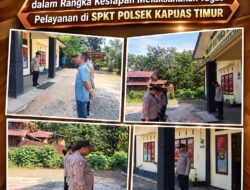 Apel Pagi Personel Polsek Kapuas Timur,Arahan Kapolsek tekankan Pelaksanaan Pencegahan dan Penanganan Karhutla di Wilkum Polsek Kapuas Timur