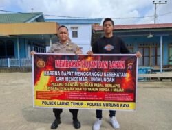 Bhabinkamtibmas Polsek Laung Tuhup Masifkan Sosialisasi Larangan Karhutla