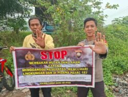 Sosialisasi Larangan Karhutla Ke Warga Desa Olung Hanangan