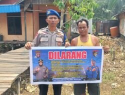 Cegah Illegal Fishing, Satpolairud Polres Kapuas Imbau Hal Ini Pada Warga Pesisir DAS Kapuas.