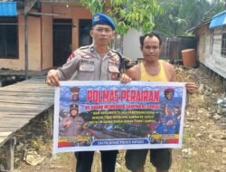 Tingkatkan Kesadaran Kebersihan Lingkungan, Satpolairud Imbau Masyarakat Pesisir Untuk Tidak Membuang Sampah Ke Sungai
