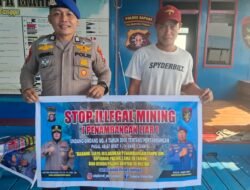 Satpolairud Polres Kapuas Laksanakan Patroli Perairan, Beri Imbauan Stop Penambangan Liar Di DAS Kapuas