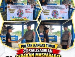 POLSEK KAPUAS TIMUR SOSIALISASIKAN BAHAYA HOAKS, PORNOGRAFI, UJARAN KEBENCIAN, DAN ISU SARA KEPADA MASYARAKAT