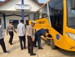 Ops Patuh Telabang 2026, Polres Murung Raya Laksanakan Ramp Check Bus Sekolah
