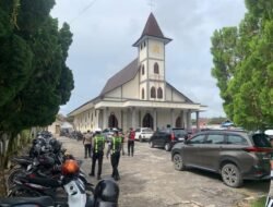 KRYD Polres Gunung Mas Sambangi Gereja, Perbankan dan Pasar, Jaga Kamtibmas Kuala Kurun