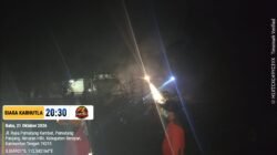 SATGAS KARHUTLA PADAMKAN API DI DEKAT PEMUKIMAN WARGA PEMATANG PANJANG