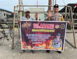 Cegah Karhutla, Personel Polsek Jenamas Gencar Berikan Imbauan Dengan Warga