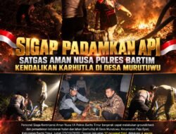 **PERSONEL SIAGA, SATGAS KARHUTLA POLRES BARTIM PERIKSA PERALATAN DAN TURUN PADAMKAN API DI MURUTUWU**