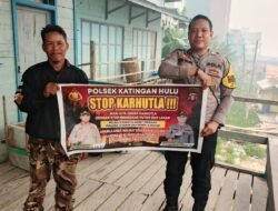 ‎Polsek Katingan Hulu sosialisasi Stop Karhutla.