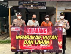 Polres Barito Utara Gencarkan Edukasi Pencegahan Karhutla dan Sosialisasi Call Center 110 di Teweh Tengah